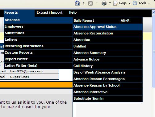 The Web Navigator can check the status of Approvals.