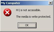 Figure 3-13 Media Error Message If the message above does not appear and the target RV can be accessed, the file system of the RV may be disabled.