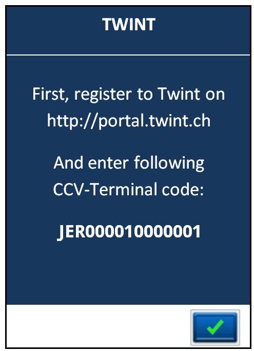 Please note: before you continue the process at this stage, you have to take the code from the CCV terminal in order to enter it in the Name of the store in the statement/ccv terminal code field.