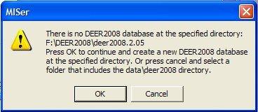 there. When you press OK, MISer will install a blank database at the specified location. The MISer application will start, but with no data to actually view. Close the MISer application. 3.
