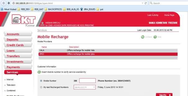 Step 1 Select IPKO from the Mobile Providers list & fill Customer Information to make your recharge.