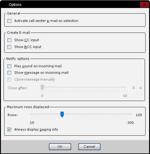 Select Email Client, then Additional options followed by
