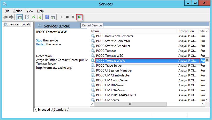 If you are using WebChat, you need to restart the IPOCC Tomcat WWW service.