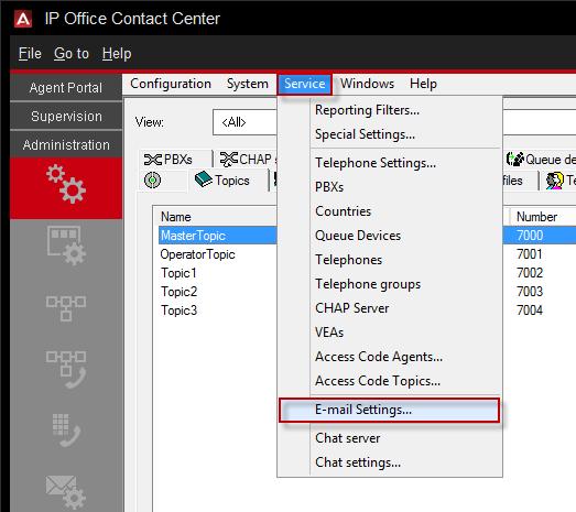 Avaya IP Office Contact Center Task Based Guide - Email & Chat Services SMTP Email Configuration (POP3 and IMAP details at end of section) The SMTP Settings below can be utilized by a customer with
