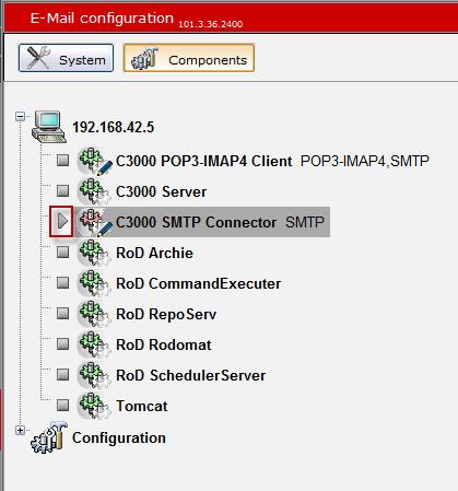Avaya IP Office Contact Center Task Based Guide- Email & Chat Services 13. Click the grey arrow to start the C3000 SMTP connector SMTP service. 14.