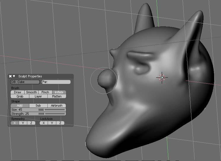 And there you go you have created your first character head to use in your animations and games! You can also go and smooth it to round it out more.