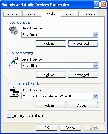10. Verification Steps From the Windows Control Panel, open Sounds and Audio Devices and click on the Audio tab.
