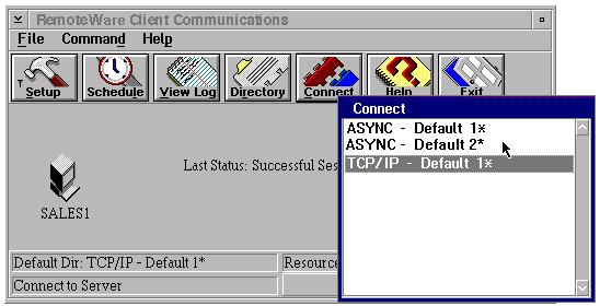 CHAPTER 2 / Using the Client software 39 Connecting using another Dialing Directory entry The Connect command uses the default setting in the Dialing Directory listing.