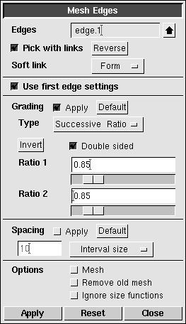 Procedure MODELING A MIXING ELBOW (2-D) e) Unselect the Mesh check box under Options and click the Apply button at the bottom of the form.