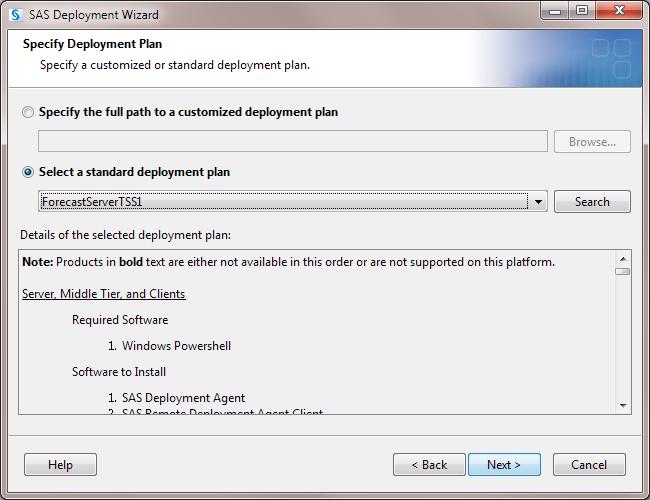 16 Chapter 3 / Installing SAS Time Series Studio 3 In the Select Deployment Step and Products to Install step, select the