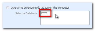 1 Select Create a new blank FBTS database 2 The name FBTS is recommended 3 Leave this setting as Private 4 You can use an encrypted or clear text password for connection 7 Create the database 5 Enter