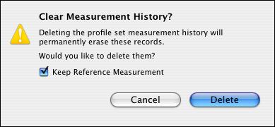 CALIBRATION 35 The Reference Measurement is a calibration that always appears in the list of 10, even if other calibrations are newer.