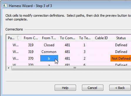 Activity: Creating a wire harness with Harness Design Assign terminal B Right click From Terminal b and click Assign