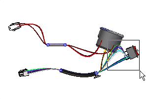 Activity: Creating a wire harness with Harness Design Zoom in on the assembly Use the Zoom Area command to
