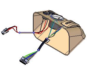 Lesson 4 Activity: Creating a wire harness with Harness Design Display a hidden part In PathFinder, right-click the