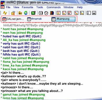 Internet server that permits users to chat with each other Anyone in the chat room can participate in the conversation, which usually is specific to a particular