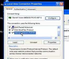 Default gateway 1 Right click on the My Network Places icon on the desktop and click the properties
