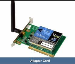 card or PC card that enables the computer to access the network WIRELESS NETWORK