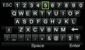 Chapter 4: Operating Instructions Figure 7: The soft keyboard Description of the keys in the soft keyboard: Switch to lowercase/uppercase Space Exit the soft keyboard Alphanumeric characters