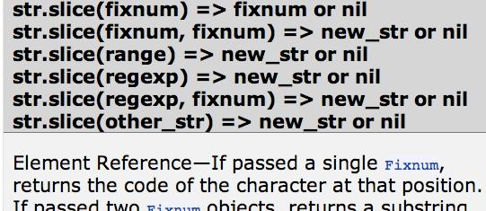 Intersection Types (cont d) class String slice : (Fixnum) Fixnum slice : (Range) String slice : (Regexp) String slice : (String) String slice : (Fixnum, Fixnum) String slice : (Regexp, Fixnum) String