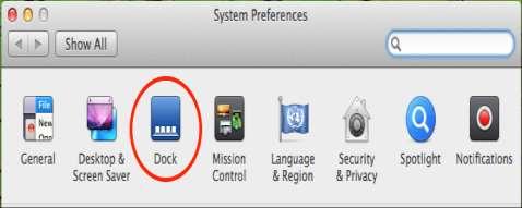 4. You may need to adjust your DOCK size (the bottom row of icons on your Mac).