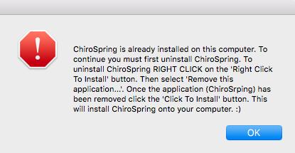 3. If you are using a Windows tablet, and the Remove this application option is not available, you can simply uninstall ChiroSpring from the Windows Control Panel.