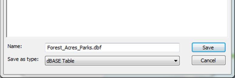 Open the Forest Acres Parks layer attribute table (right-click > open