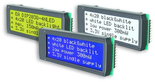 LCD MODULE 4x20-3.75mm INCL. CONTROLLER SSD1803 Issue 4.