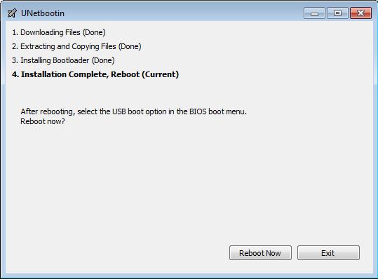 can now choose USB from the boot menu on your