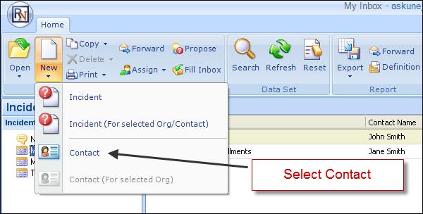 CREATING NEW RECORDS Contacts A contact is an individual who has a contact record in the system.