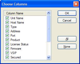 Chapter 1 Getting Started 3. From the contextual menu, choose Choose Columns.