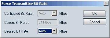This parameter is set by the RF protocol; it is always Enabled. Unit Rx Bit Rate The reception data rate (in Mbps) of the client or slave. It corresponds to the transmission bit rate of the master.