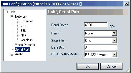Configuring the Serial Port To change the serial port parameters: 1.