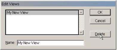 It is possible to create and store up to 25 views for each document. Renaming or deleting a view: 1. Choose View > Edit Views. 2. Select the view you want to edit, and rename it or CLICK! Delete.