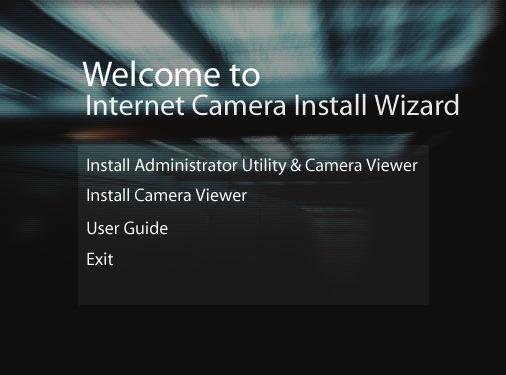 The Install Wizard will show four selections, select the program you want to install or click Exit to install the