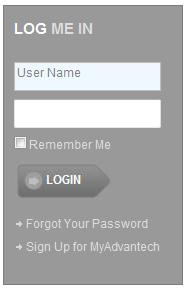 5 Logging-in to MyAdvantech 1. Already Have a User Name/Password a. When you land on the MyAdvantech Homepage, enter your Email/ID and Password.