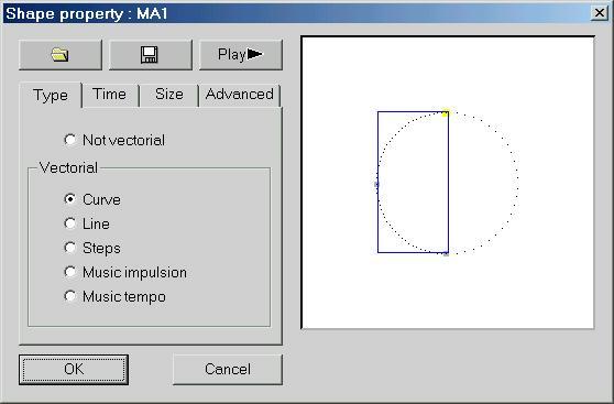t on the point and select "Cut","Copy" or "Insert " from menu. There are 3 different types of vectorial movements : Curve (e.g.