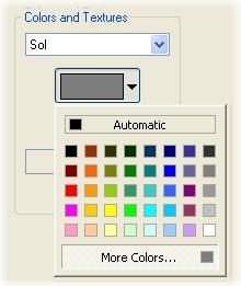 To change colour, remove "x" from the "default" checkbox, then select the colour from the following window : If suitable colour cannot be found, click "More Colors..." to get a wider selection.