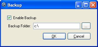 Setup Figure A. Control Center Admin Tool 3. In the Backup dialog box, select the Enable Backup check box to enable the server to backup files. Figure B. Backup dialog box 4.