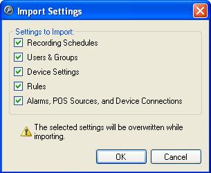 Avigilon Control Center Server User Guide Figure A. Admin Tool 4. In the Select File to Import dialog box, browse to the location of the settings file you want to import and click Open.