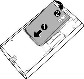 2 Insert the SIM card Align the angled corner of the SIM card with the angled corner in the card holder and insert the card.