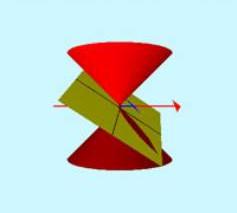 An isometric representation of that slice (in the Euclidean metric) is also drawn