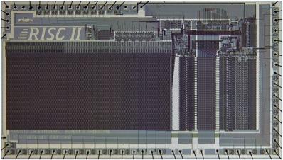 probably the first VLSI RISC processor: 1 MHz, 5 µm NMOS, 44.