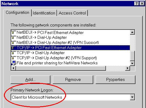 Network Logon (Windows 98SE/ME only) If using Windows 98SE, or Windows ME, you must Logon to the Network correctly in order to use the FNS-1000.
