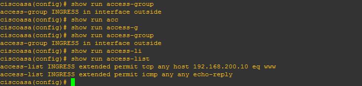 Remove from outside interface. pix(config# no access-group ICMP_REPLY in interface outside Remove the ACL ruleset.