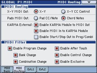 9. Select Midi Routing 10. Make sure Midi Filter is selected for all of them (as shown in the image below) 11. Write Global Settings. Select the arrow down >Write Global Setting.