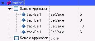 Chapter 1: Introducing UFT.NET Add-in Extensibility SwfWindow("Sample Application").SwfObject("trackBar1").Click 83,10 SwfWindow("Sample Application").SwfObject("trackBar1").Click 91,11 SwfWindow("Sample Application").