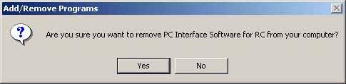 [2] Select RcPc on the application add and delete window, and click Change/Remove.