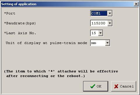 7.4 Setting of Application Window Click Setting from the main menu, and then select Application. Fig. 7.