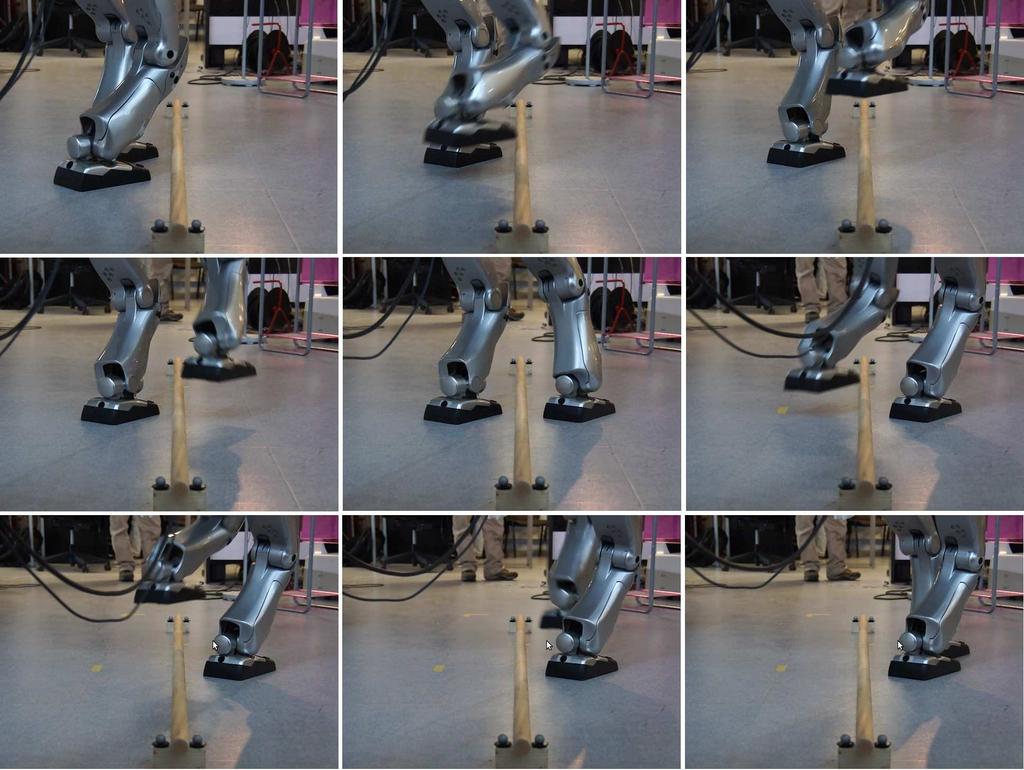 The robot is required to reach the goal and put one of its feet in this 2D area of about 15cm 15cm.